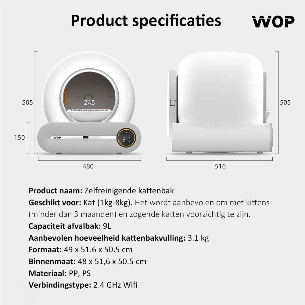 Zelfreinigende kattenbak XXL (automatisch)
